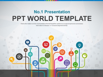 심플한 아이콘트리 파워포인트 PPT 템플릿 디자인