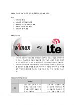 WIMAX 기술의 쇠퇴 원인과 향후 발전과제 (LTE기술과 비교) 1페이지