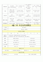 (어린이집 5세) 월간 보육계획안/주간보육계획안 2페이지