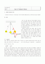 [일반물리학실험] 진자 운동 1페이지