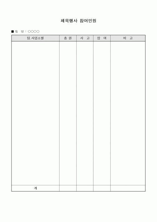 (총무)체육행사 참여인원1