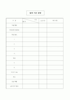 (초등학교)초등학교일과시간운영계획표