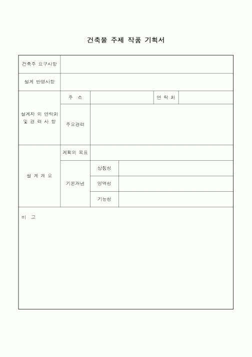 (총무)건축물 주제 작품기획서