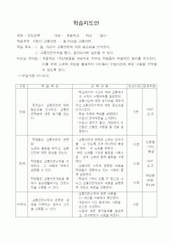 (중/고등학교)학습지도안1