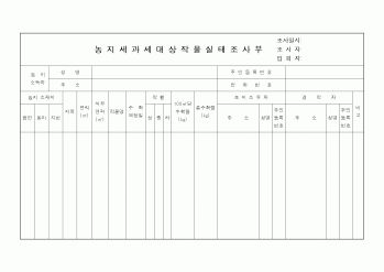 (지방세)농지세과세대상작물실태조사부