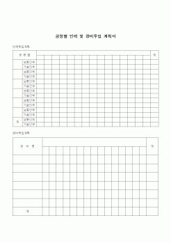 (건설규정)공정별 인력 및 장비투입 계획서