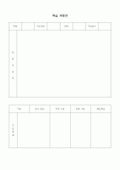 (초등학교)학습 과정안