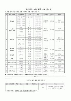 (초등학교)특기·적성교육활동12월안내문