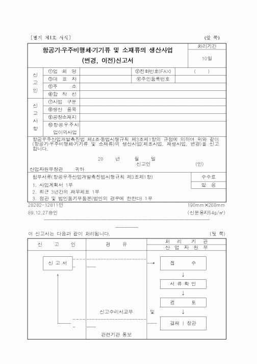 (과학기술부)항공기·우주비행체·기기류 및 소재류의 생산사업