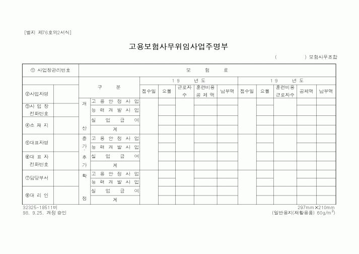 (고용보험)고용보험사무위임사업주명부