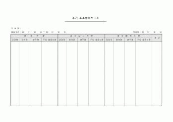 수주활동보고서(주간)