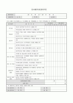 인사평가표(관리직)