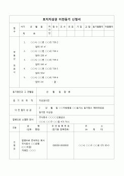 (등기)토지지상권이전등기신청서(합병)