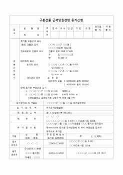 (부동산등기)구분건물 근저당권 경정(추가근저당권설정)