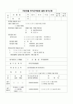 (등기)구분건물 추가 근저당권설정 등기 신청서