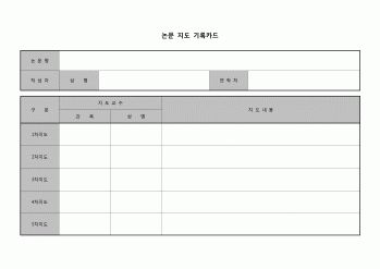 (운영) 논문 지도 기록카드(대학)