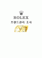 ROLEX(롤렉스)의 브랜드 관리 1페이지