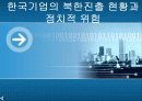 한국기업의 북한진출  현황과 정치적 위험 1페이지
