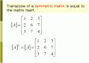 Matrix 해석 일반 (Matrix operation, 행렬 곱, symmetric, transpose, 등) 13페이지