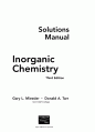 [Solution] Inorganic Chemistry(무기화학) 3판 솔루션 Gary L.Miessler_Donald A.Tarr 1페이지