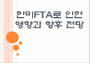 [한미FTA] FTA로 인한 영향과 향후 전망, 합의 내용 PPT자료 1페이지