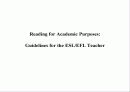 Reading for Academic Purposes: Guidelines for the ESL/EFL Teacher 1페이지