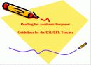 Reading for Academic Purposes: Guidelines for the ESL/EFL Teacher 1페이지