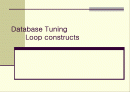 Database Tuning Loop constructs 1페이지