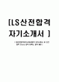 [LS산전합격 자기소개서] 합격 자기소개서, LS 산전 합격 자소서, 합격 이력서, 합격 예문 1페이지