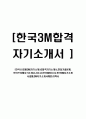 [한국쓰리엠(3M)자기소개서]합격자기소개서,면접기출문제, 한국쓰리엠자기소개서,자소서,한국3M자소서,한국3M자기소개서샘플,3M자기소개서예문,이력서 1페이지