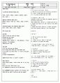 중1영어 2학기 기말고사  지학사 9과10과11과12과 요점정리 1페이지