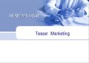 Teaser Marketing,티저광고,티저마케팅,티저마케팅전략 1페이지