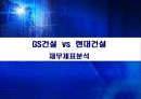 현대건설 vs GS건설 기업분석 1페이지