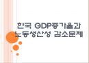 [한국경제현황]한국의 GDP증가율과 노동생산성 감소문제 PPT자료 1페이지