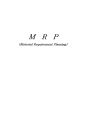 MRP (Material Requirement Planning) 1페이지