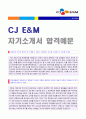 (CJ E&M 자기소개서 + 면접족보) CJ E&M 자기소개서 합격예문(기획마케팅) [CJ E&M자소서 CJ E&M자기소개서 합격샘플/CJ E&M자소서/CJ E&M 자기소개서 샘플]  1페이지