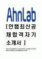 [안랩-최신공채합격 자기소개서] 안랩자소서,안랩자기소개서,안랩자소서,안렙자기소개서,AHNLAB자소서,안랩 1페이지