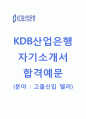 (KDB산업은행자기소개서 + 면접기출문제합격자스펙) KDB산업은행(고졸신입텔러) 자기소개서 합격예문 [KDB산업은행자소서KDB산업은행고졸채용지원동기첨삭항목] 1페이지