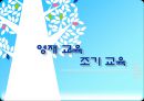  영재교육 및 조기교육의 정의, 필요성과 목적, 현황 및 사례, 문제점 및 향후 교육방안.PPT자료 1페이지