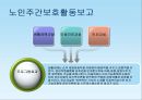 사회복지현장실습보고서 (연혁, 설립목적, 사업내용, 노인주간보호, 노인여가교실, 노인교실활동, 가정봉사파견사업, 도시락배달, 경로식당무료급식, 경로당활성화사업, 노인일자리사업).PPT자료 7페이지