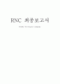 RNC (Really Necessary Company) 최종보고서 (이념, 비전, 기업 구성, 내부환경 분석, 외부환경 분석, SWOT분석,, 분기별 미션 및 전략, 전술, 성과, 재무성과, 경영성과, 향후계획) 1페이지