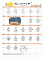 [어린이집 월간 식단표 구성](2014년) 9월 1~2세(영아) 시간연장형 식단표와 식단 안내 및 식재료 활용을 표시한 식단표 1페이지