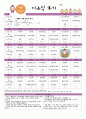 [어린이집 월간 식단표 구성](2014년) 8월 이유식 초, 중기, 후기 식단표 2페이지
