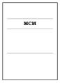 [기업분석] MCM 경영분석 1페이지