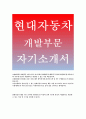 현대자동차 개발부문 자기소개서- 현대자동차 자소서, 현대자동차 자기소개서, 현대자동차 개발부문 직무분야에 지원하게 된 이유,현대자동차 연구개발 자소서 선택직무에 본인이 적합하다고 판단할수있는이유 1페이지