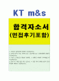 kt m&s자기소개서  kt m&s자소서 합격자기소개서자소서+면접후기, 자기소개서ktm&s 자기소개서항목 채용, ktm&s 마케팅·영업관리 지원동기, kt m&s인턴자기소개서 유무선통신사 영업직자소서 (ktm&s 인턴 자소서) 1페이지