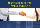 행정조직의 팀제 도입-무엇이 문제인가  1페이지