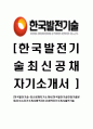 [한국발전기술-최신공채자기소개서]한국발전기술면접기출문제,자소서,자기소개서,합격자소서,합격자기소개서,발전기술 1페이지