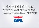 세계 3대 해운회사 APL 아메리칸 프레지던트 라인스   [American President Lines]  해운경영 1페이지