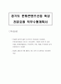 경기도 문화콘텐츠산업 육성 전문요원 직무수행계획서 1페이지